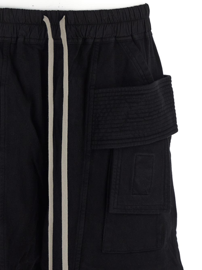 Shop Rick Owens Drkshdw Creatch Cargo Drawstring Trouser In Black