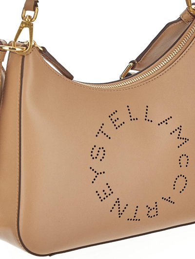 Shop Stella Mccartney Small Shoulder Bag In Beige
