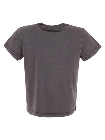 Shop Alexander Wang T Cotton T-shirt In Grey
