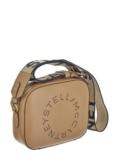 Shop Stella Mccartney Mini Camera Bag In Beige