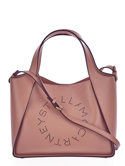 Shop Stella Mccartney Logo Crossbody Bag In Pink