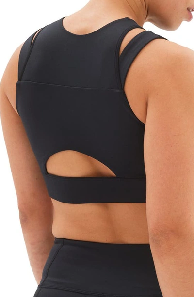 Shop New Balance Shape Shield Crop Sports Bra In Black