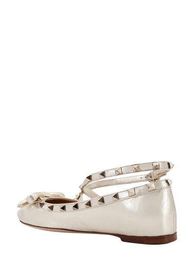 Shop Valentino Leather Ballerinas With Iconic Studs