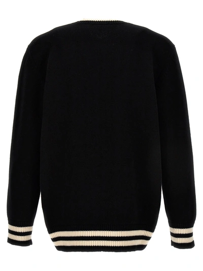 Shop Alexander Mcqueen Logo Sweater Sweater, Cardigans White/black