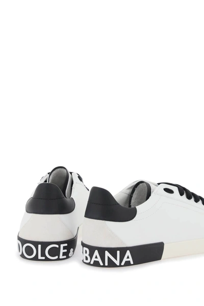 Shop Dolce & Gabbana Nappa Leather Portofino Sneakers