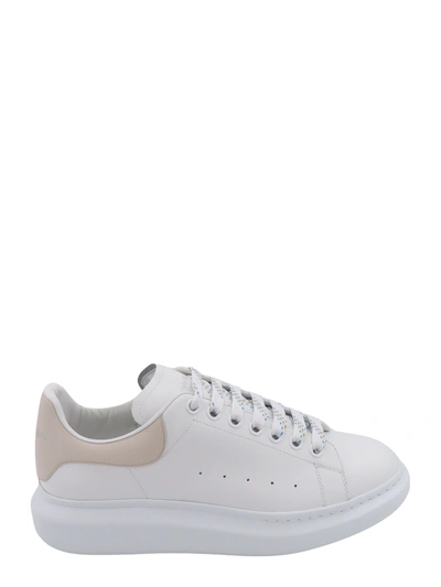 Shop Alexander Mcqueen Leather Sneakers With Back Contrasting Patch
