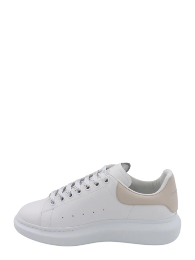 Shop Alexander Mcqueen Leather Sneakers With Back Contrasting Patch