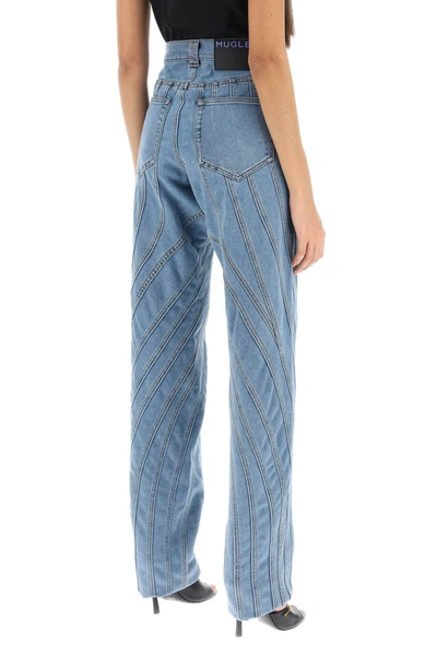 Shop Mugler Spiral Baggy Jeans