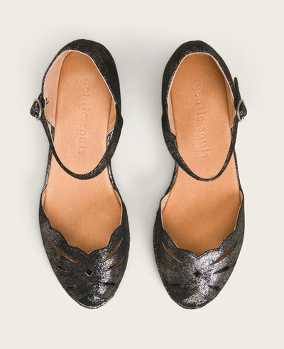 Gentle Souls Lily Moon Ankle Strap Sandal In Graphite
