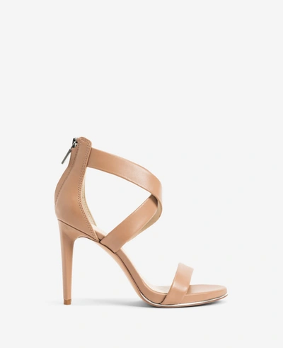 Shop Kenneth Cole Brooke Cross Strap Heeled Sandal In Latte