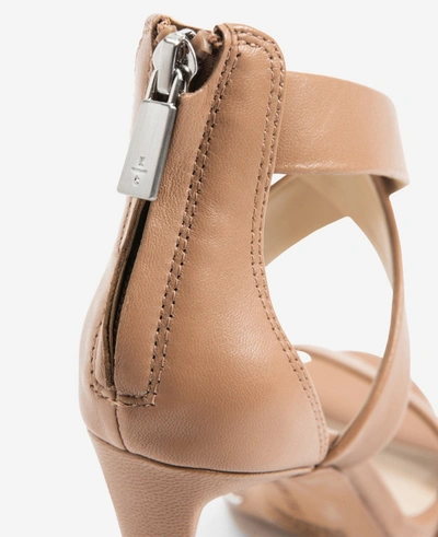 Shop Kenneth Cole Brooke Cross Strap Heeled Sandal In Latte