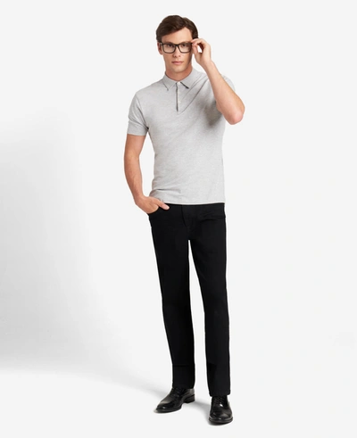 Kenneth Cole Athletic-fit Recycled Stretch Denim Jeans In Watts - Black