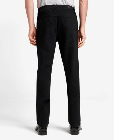 Kenneth Cole Athletic-fit Recycled Stretch Denim Jeans In Watts - Black