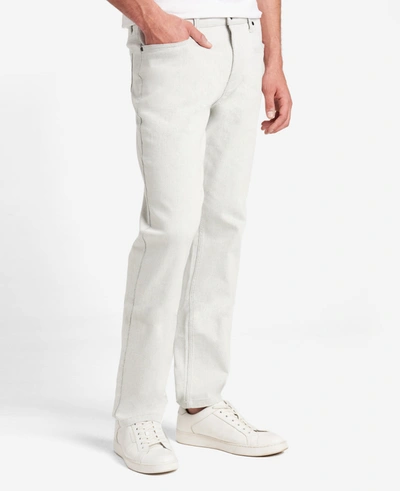 Shop Kenneth Cole Slim-fit Stretch Denim Jeans In Moore - Cream