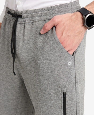 Kenneth Cole Fleece Terry Jogger In Gargoyle Heath