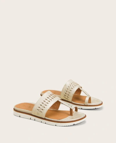 Gentle Souls Lavern Lite Thong Braided Sandal In Ice