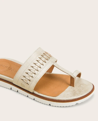 Gentle Souls Lavern Lite Thong Braided Sandal In Ice