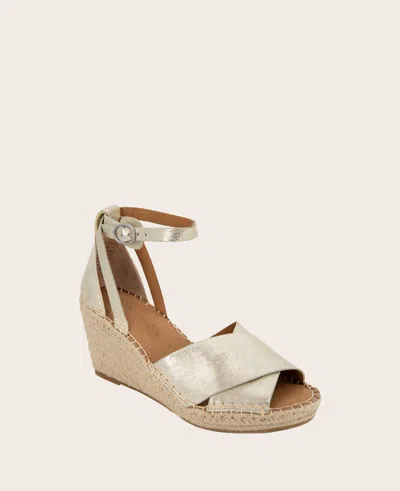 Gentle Souls Charli Strappy Wedge Sandal In Ice