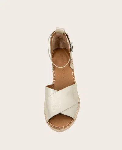 Gentle Souls Charli Strappy Wedge Sandal In Ice