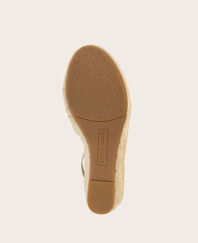 Gentle Souls Charli Strappy Wedge Sandal In Ice