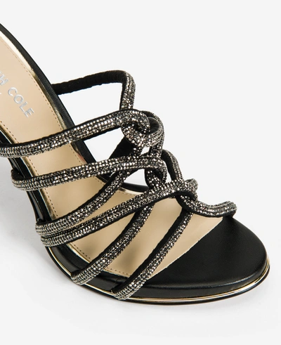 Kenneth Cole Brooke 95 Twisted Jeweled Heel In Hematite