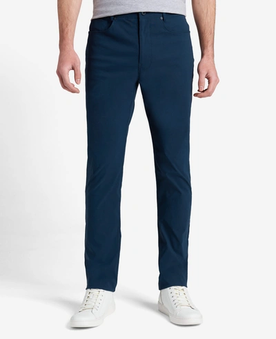 Kenneth Cole Mens Water Resistant Stretch Straight Leg Pants In Navy