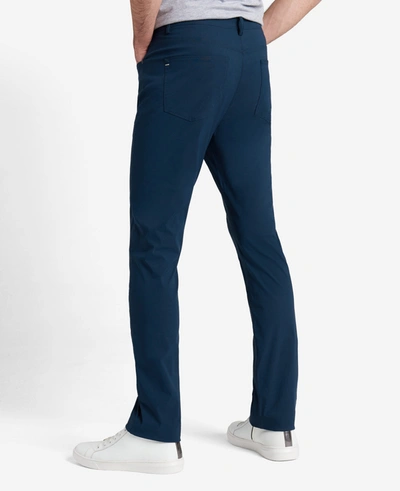 Kenneth Cole Mens Water Resistant Stretch Straight Leg Pants In Navy