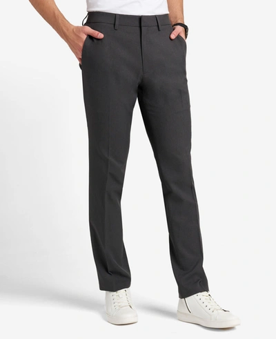 Kenneth Cole Stretch Micro Check Modern Fit Techni-cole Dress Pant In Charcoal