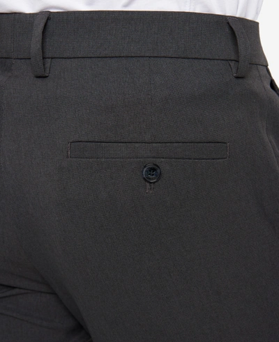 Kenneth Cole Stretch Micro Check Modern Fit Techni-cole Dress Pant In Charcoal
