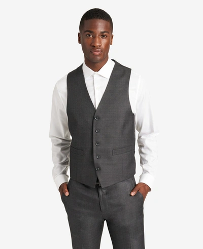 Shop Kenneth Cole Ready Flex Slim-fit Suit Separate Vest In Gunmetal