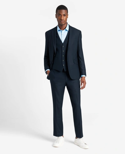 Kenneth Cole Ready Flex Slim-fit Suit Separate Vest In Navy