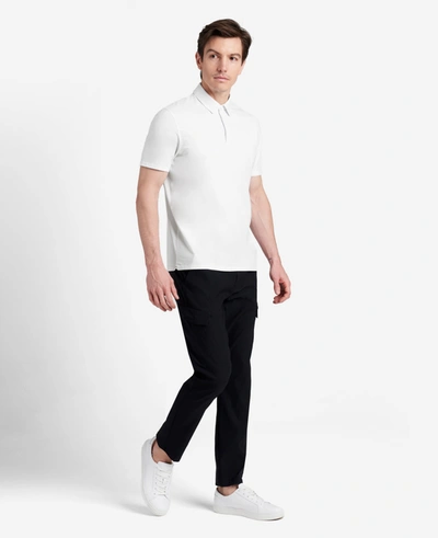 Kenneth Cole Performance Button Polo In White