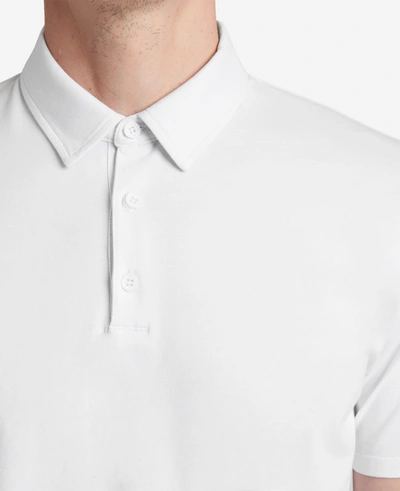 Kenneth Cole Performance Button Polo In White