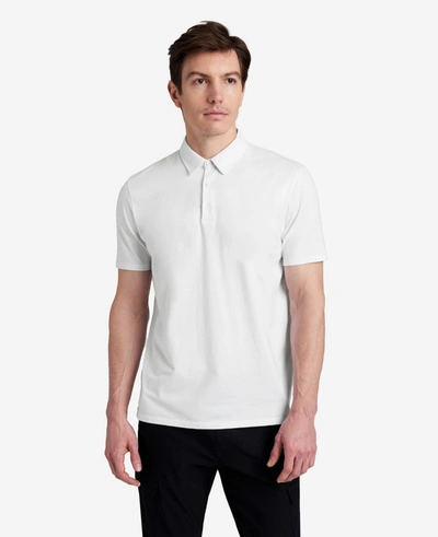 Kenneth Cole Performance Button Polo In White