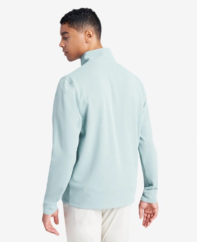 Kenneth Cole Quarter-zip Knit Pullover In Faded Blue