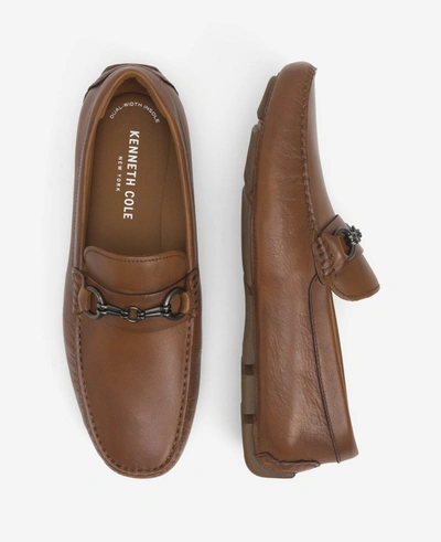 Kenneth Cole Theme Bit Detail Driver In Cognac
