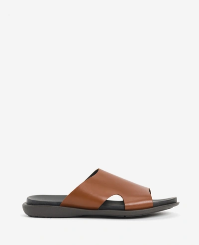 Shop Kenneth Cole Sand-y Beach Leather Slide Sandal In Cognac