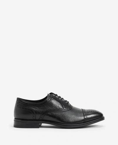 Shop Kenneth Cole Futurepod Leather Lace-up Oxford Shoe With Medallion Cap Toe In Black