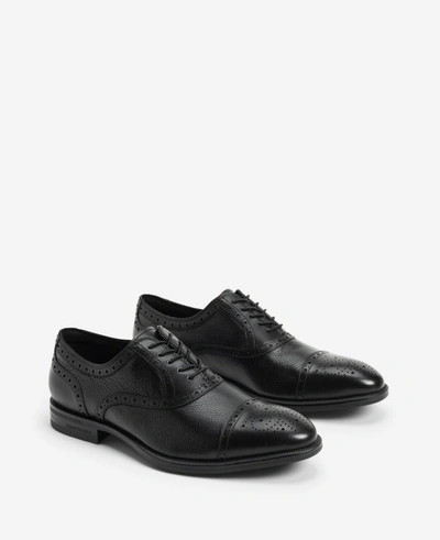 Shop Kenneth Cole Futurepod Leather Lace-up Oxford Shoe With Medallion Cap Toe In Black