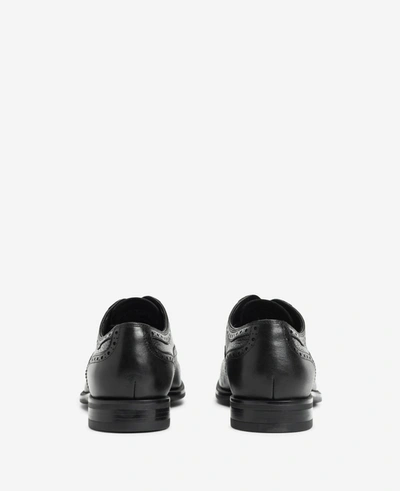Kenneth Cole Futurepod Leather Lace-up Oxford Shoe With Medallion Cap Toe In Black