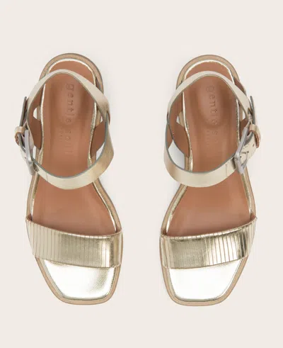 Shop Gentle Souls - Maddy Leather Heel Sandal In Ice