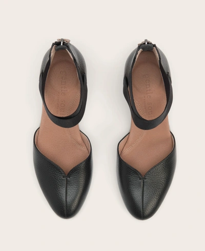 Gentle Souls Orya Leather Espadrille Wedge In Black