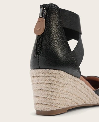 Shop Gentle Souls Orya Leather Espadrille Wedge In Black