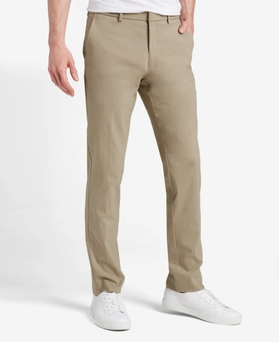 Kenneth Cole Stretch Twill Regular-fit Flex Waistband Flat-front Pant In Tan