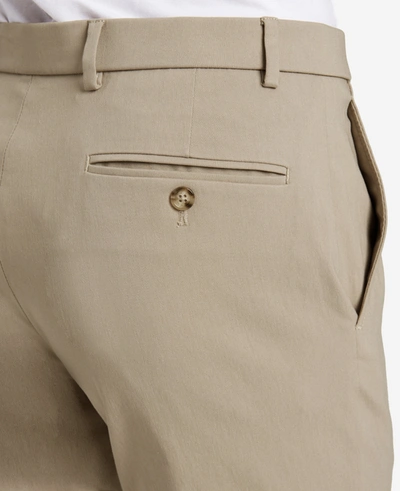 Shop Kenneth Cole Stretch Twill Regular-fit Flex Waistband Pant In Tan