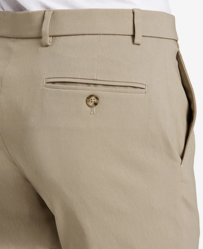 Kenneth Cole Stretch Twill Regular-fit Flex Waistband Flat-front Pant In Tan