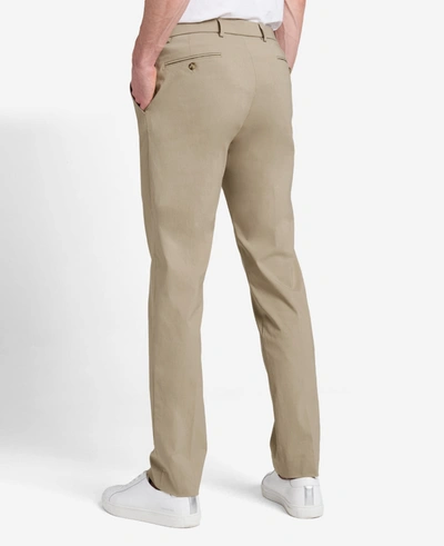 Kenneth Cole Stretch Twill Regular-fit Flex Waistband Flat-front Pant In Tan