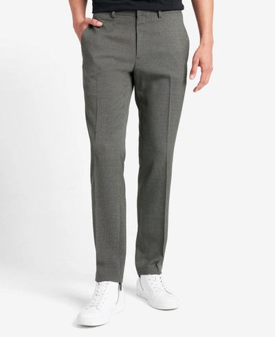 Shop Kenneth Cole Slim-fit Tic Weave Dress Pant In Medium Grey