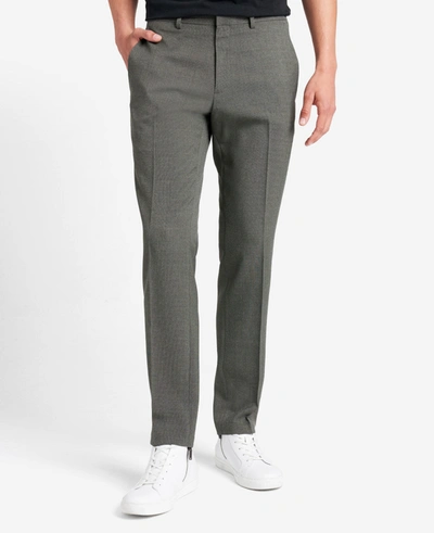 Kenneth Cole Slim-fit Tic Weave Dress Pant In Medium Grey