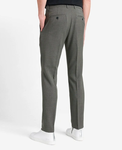 Kenneth Cole Slim-fit Tic Weave Dress Pant In Medium Grey